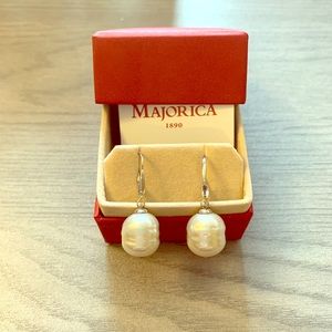 Majorica Classic Baroque Eurowire Earrings